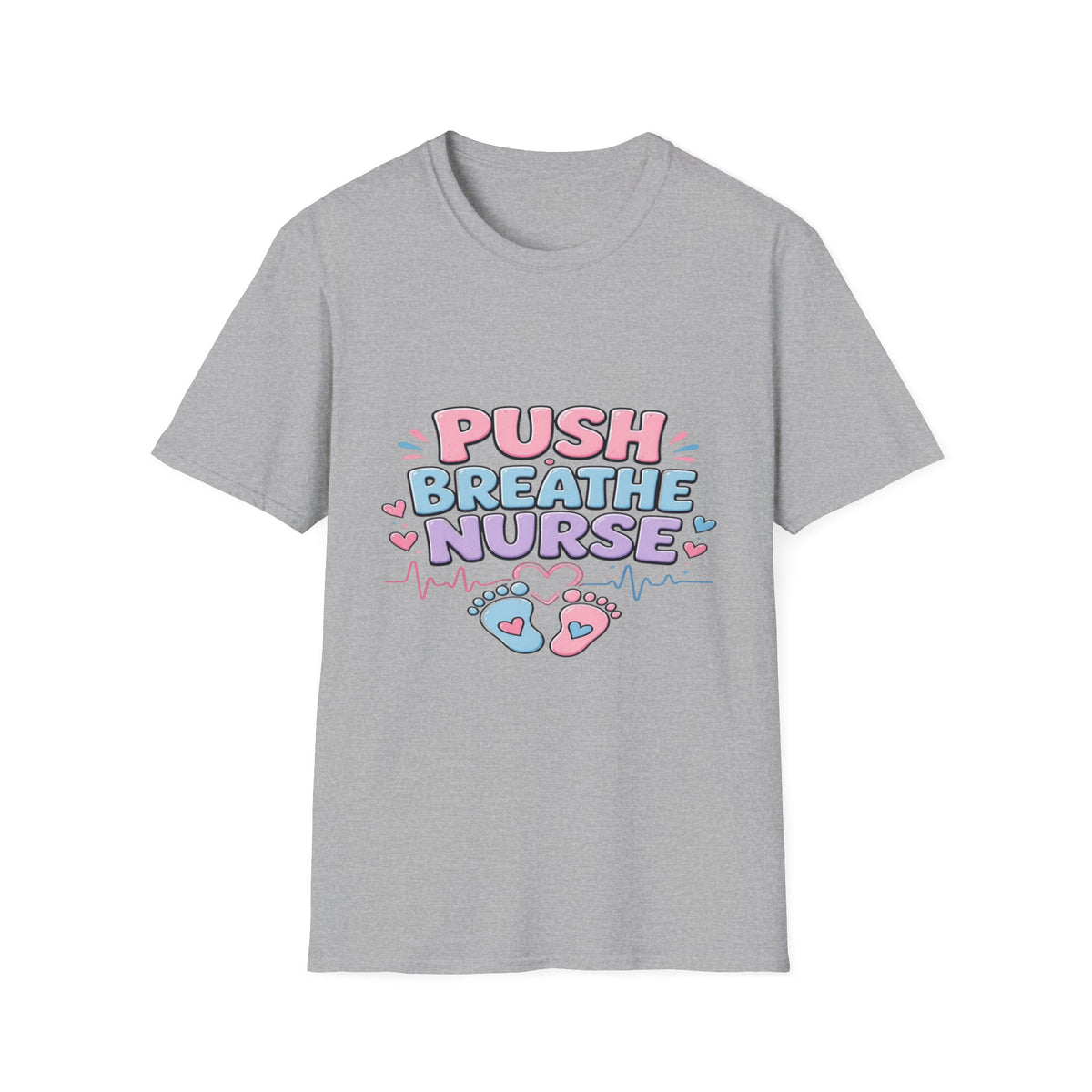 Playful Typography Design With Baby Footprints And Heart- Graphic Tees