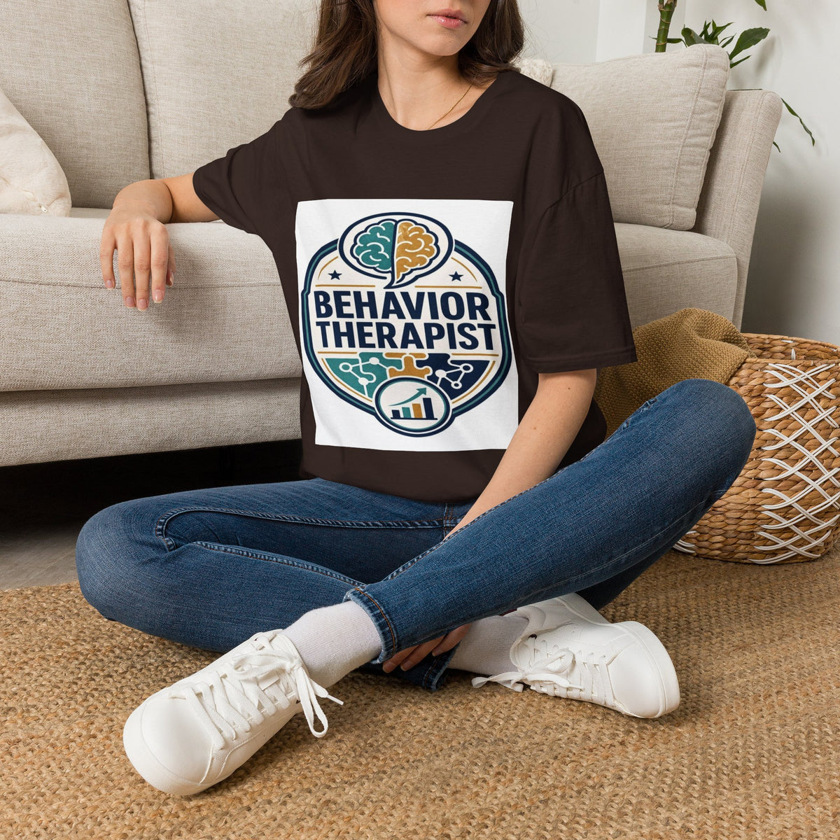 Bold Professional Badge Design For Behavior Therapist- Graphic Tees