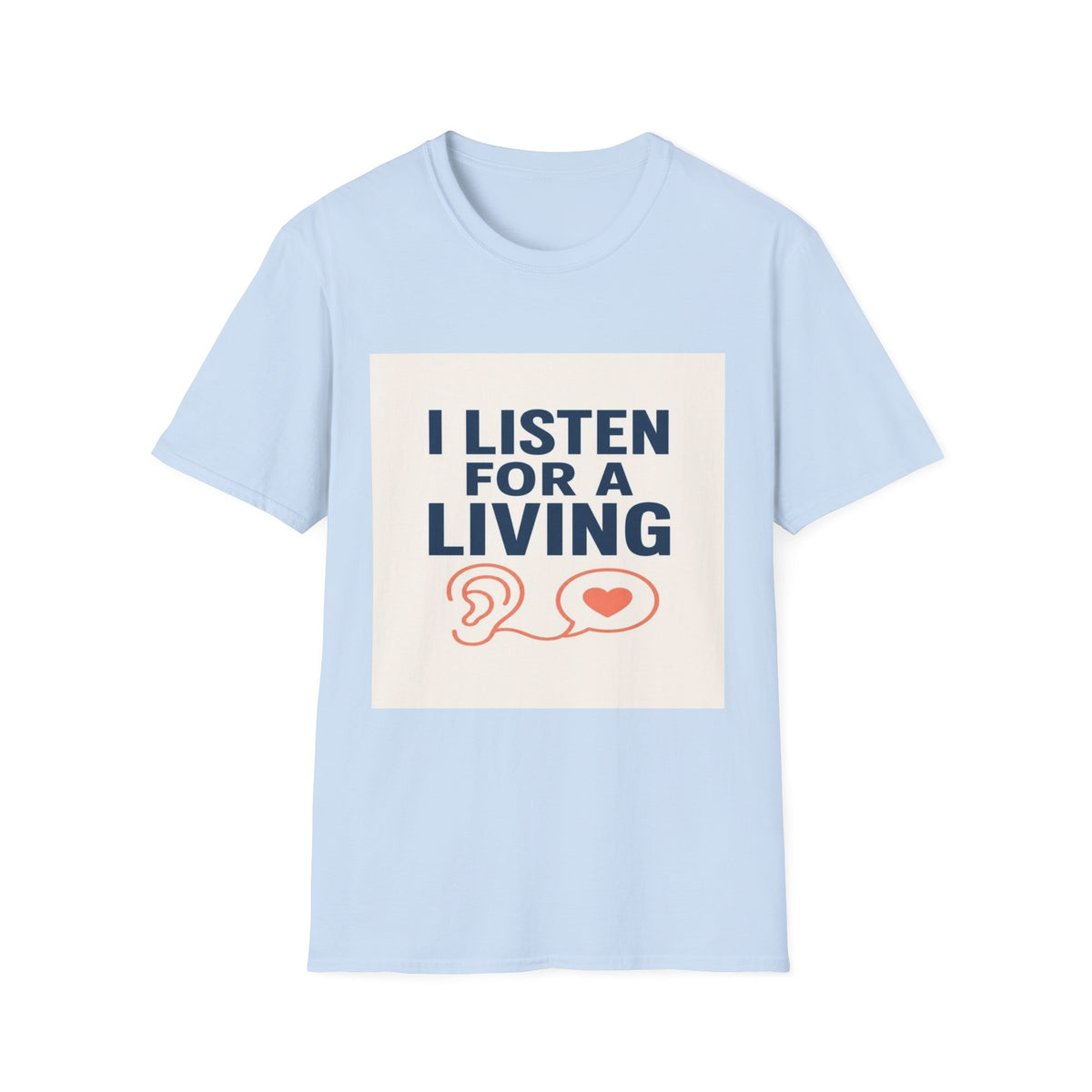 Bold Text And Minimalist Ear Illustration In Modern Design- Graphic Tees