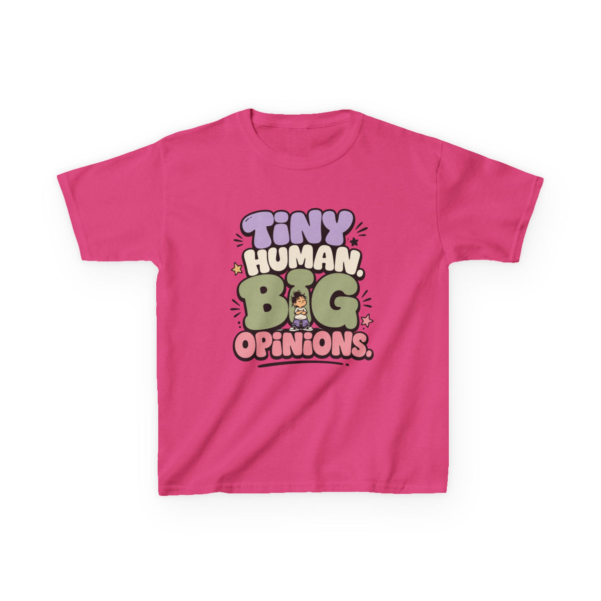 Kids T-Shirt — “Tiny Human, Big Opinions” Cute Toddler Graphic Tee
