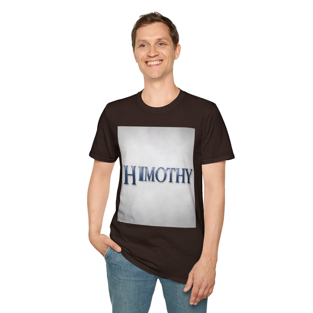 Timothy Name Graphic T-Shirt — 'HIMOTHY' Vintage Lettering Tee