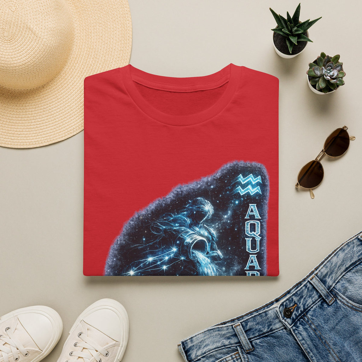 Aquarius Constellation T-Shirt — Zodiac Starry Water-Bearer Tee