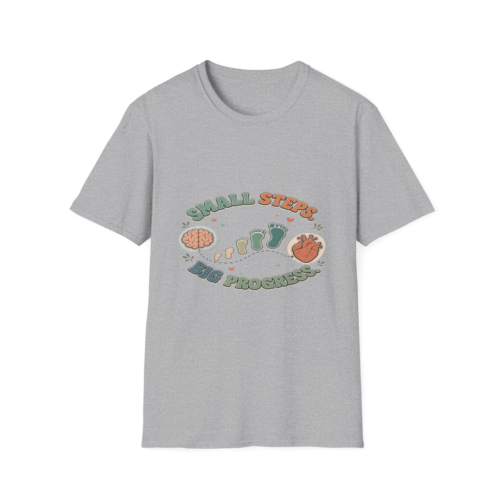 Typography Design Showcasing Small Steps Leading To Growth- Graphic Tees