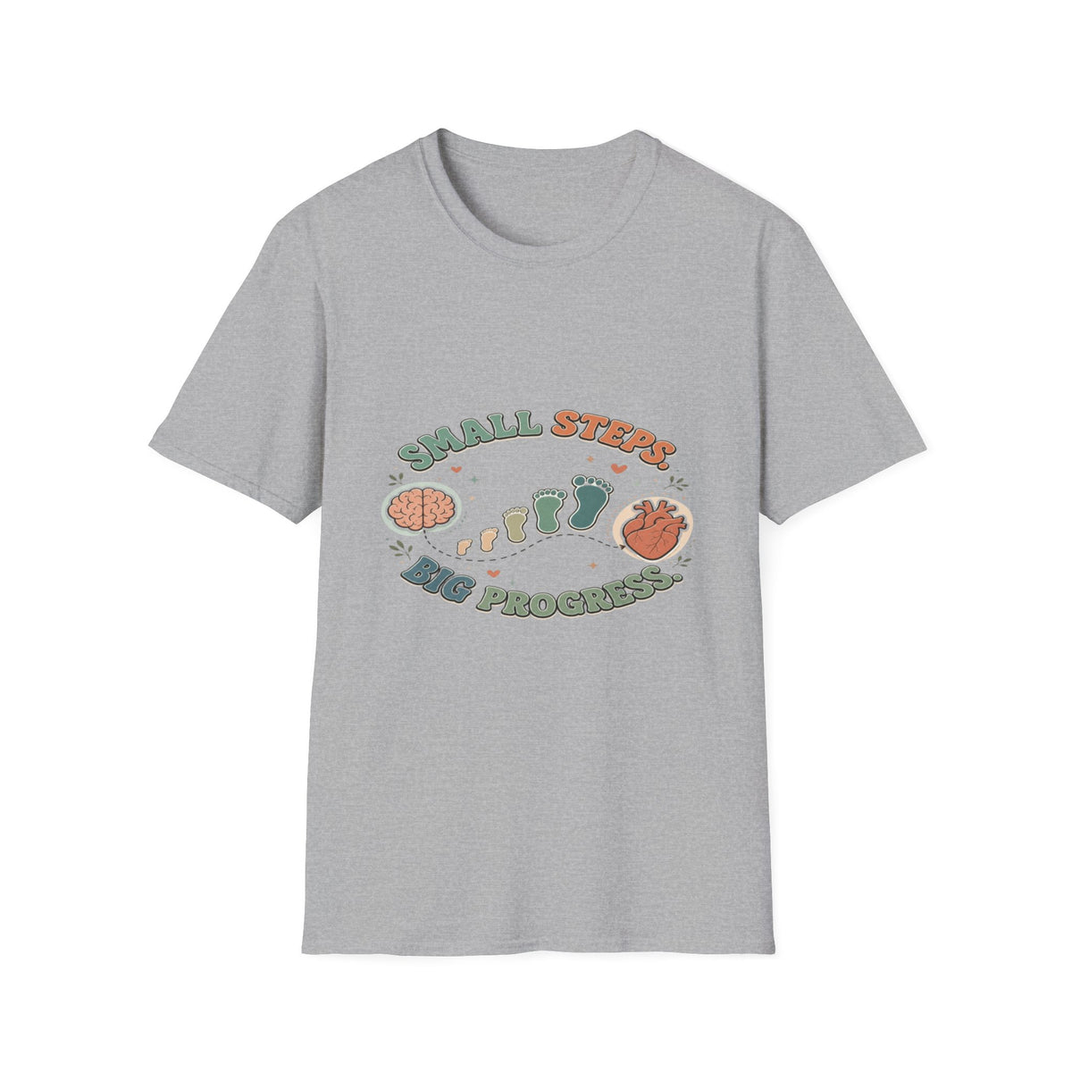 Typography Design Showcasing Small Steps Leading To Growth- Graphic Tees