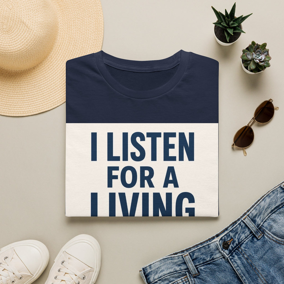 Bold Text And Minimalist Ear Illustration In Modern Design