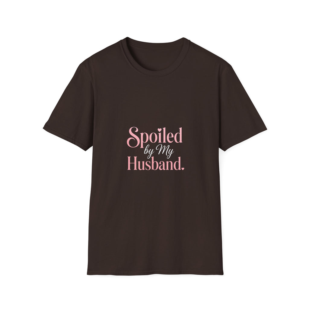 Spoiled Husband T-Shirt — Cute Pastel 'Spoiled' Graphic Tee for Wife or Partner Gifts