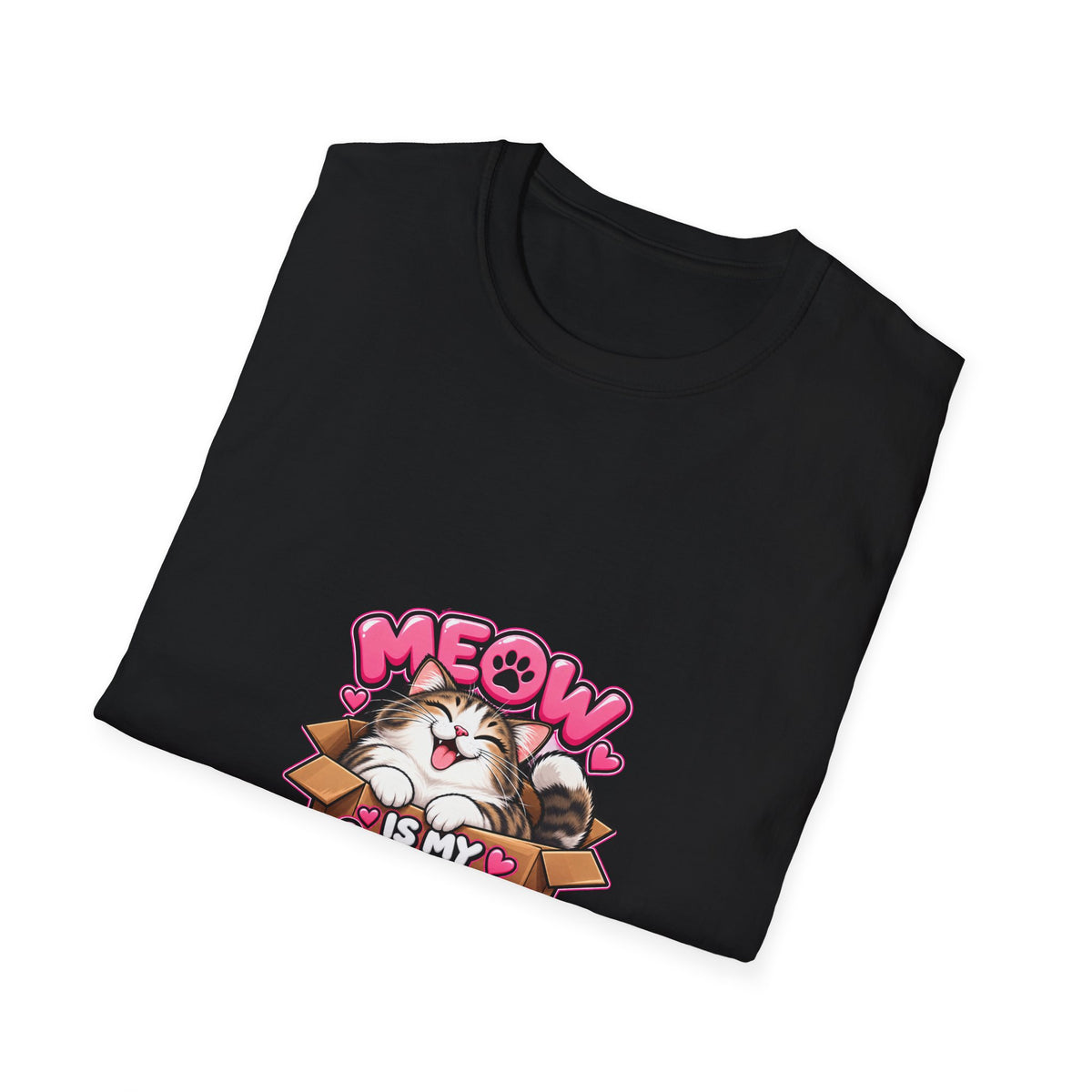 Meow Is My Love Language T-Shirt — Cute Cat Graphic Tee for Cat Lovers