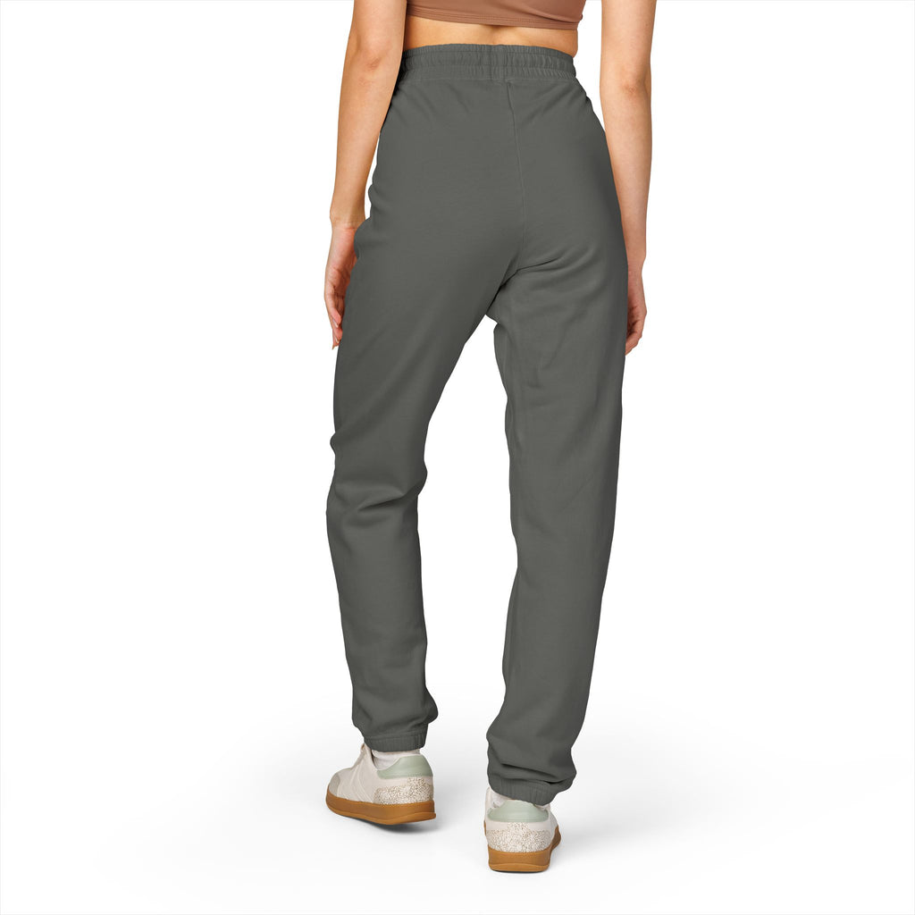 Embroidered Mini Palm Joggers — Garment-Dyed Fleece Sweatpants