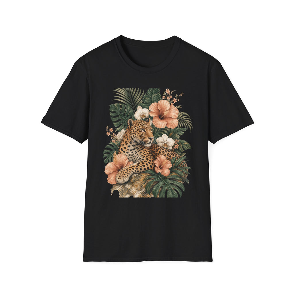 Leopard & Tropical Hibiscus T-Shirt