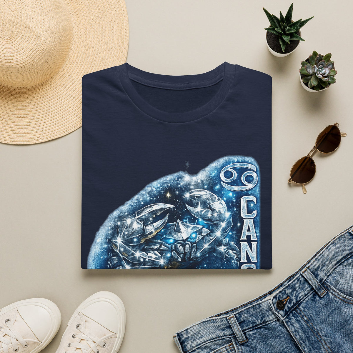 Cancer Zodiac T-Shirt — Starry Crab Astrology Tee (Cancer)