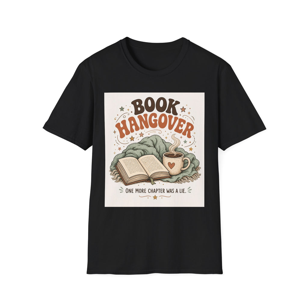 Cozy T Shirt Design Featuring Book And Coffee Cup