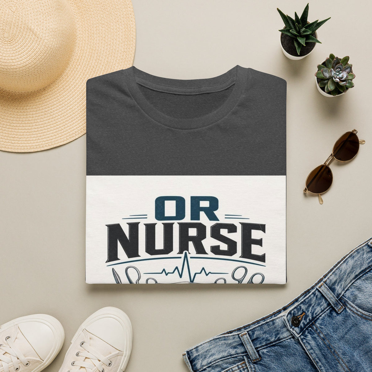 Bold T-Shirt Design Featuring Nurse Motto With Instruments- Graphic Tees