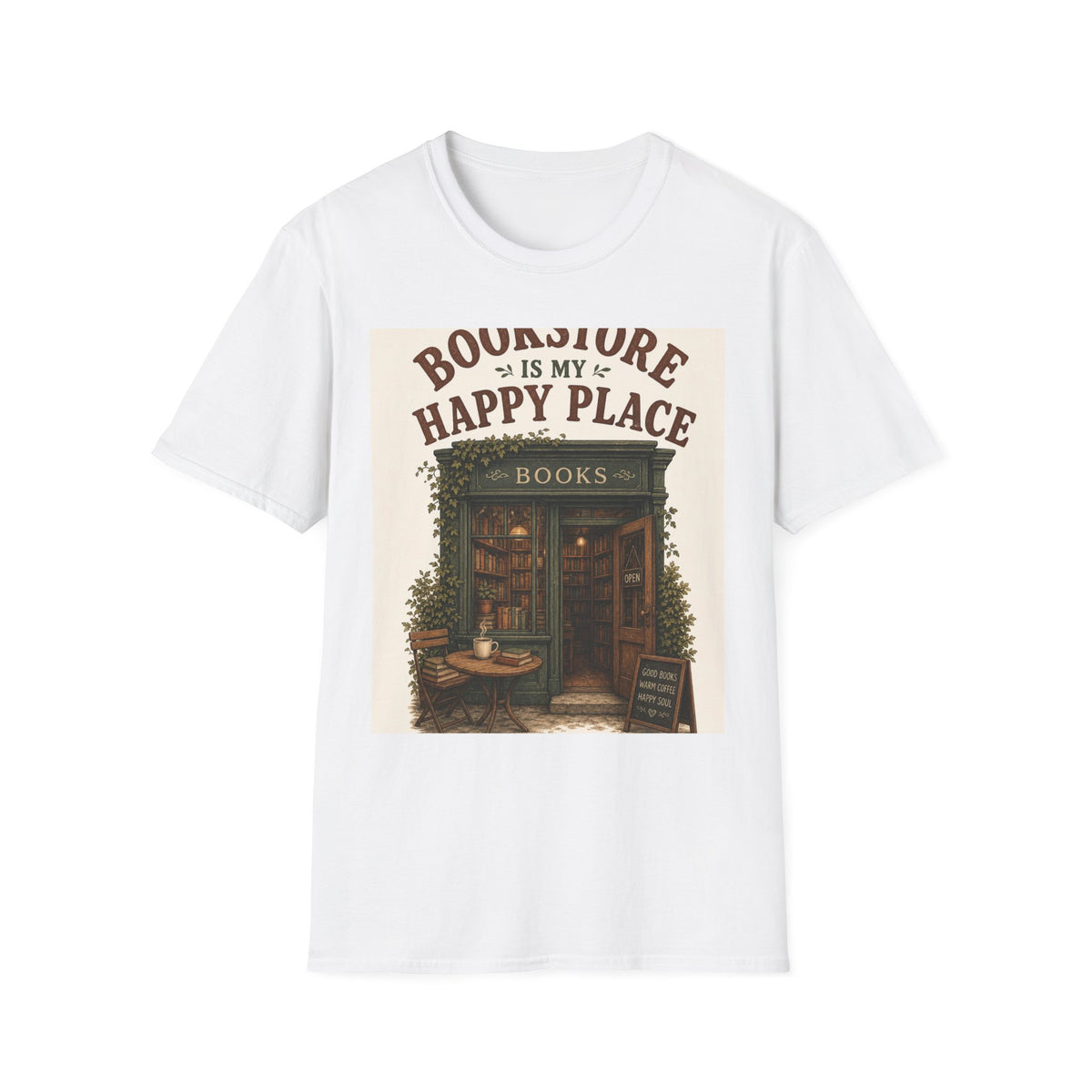 Vintage Bookstore Front With Open Door And Warm Aesthetic