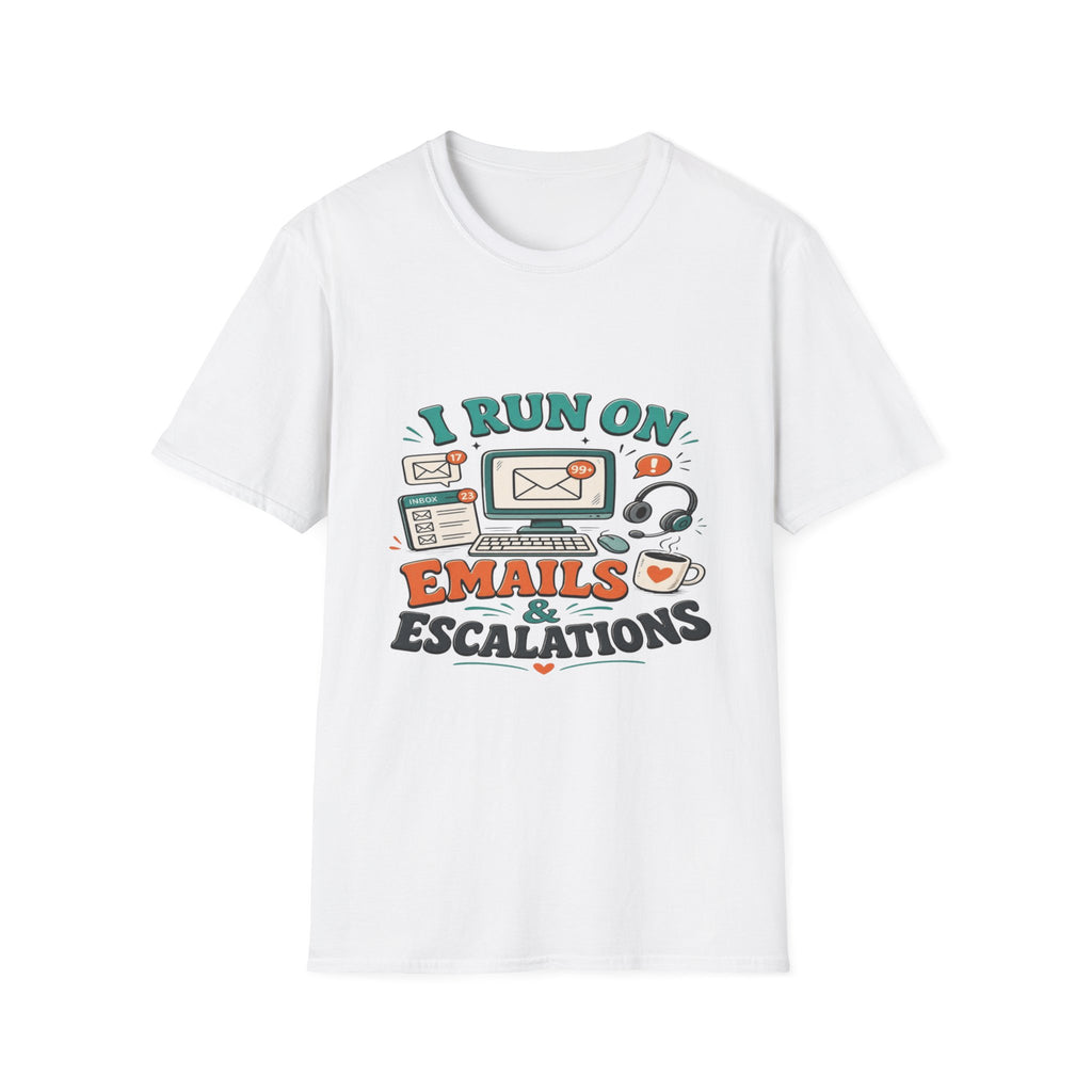 Bold T-Shirt Design With Playful Email And Coffee Illustrations- Graphic Tees