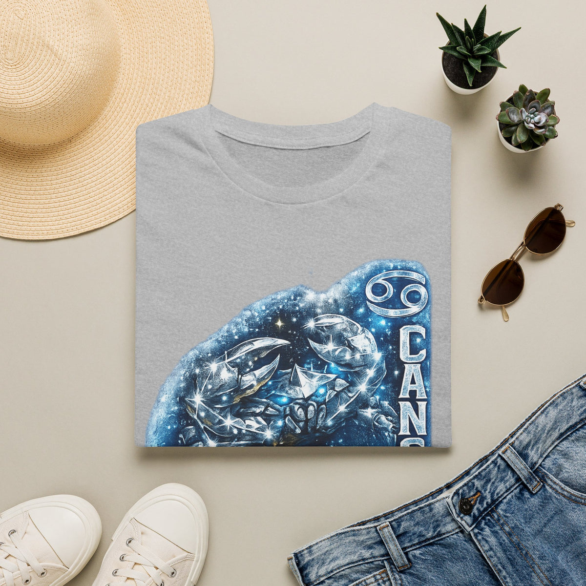 Cancer Zodiac T-Shirt — Starry Crab Astrology Tee (Cancer)