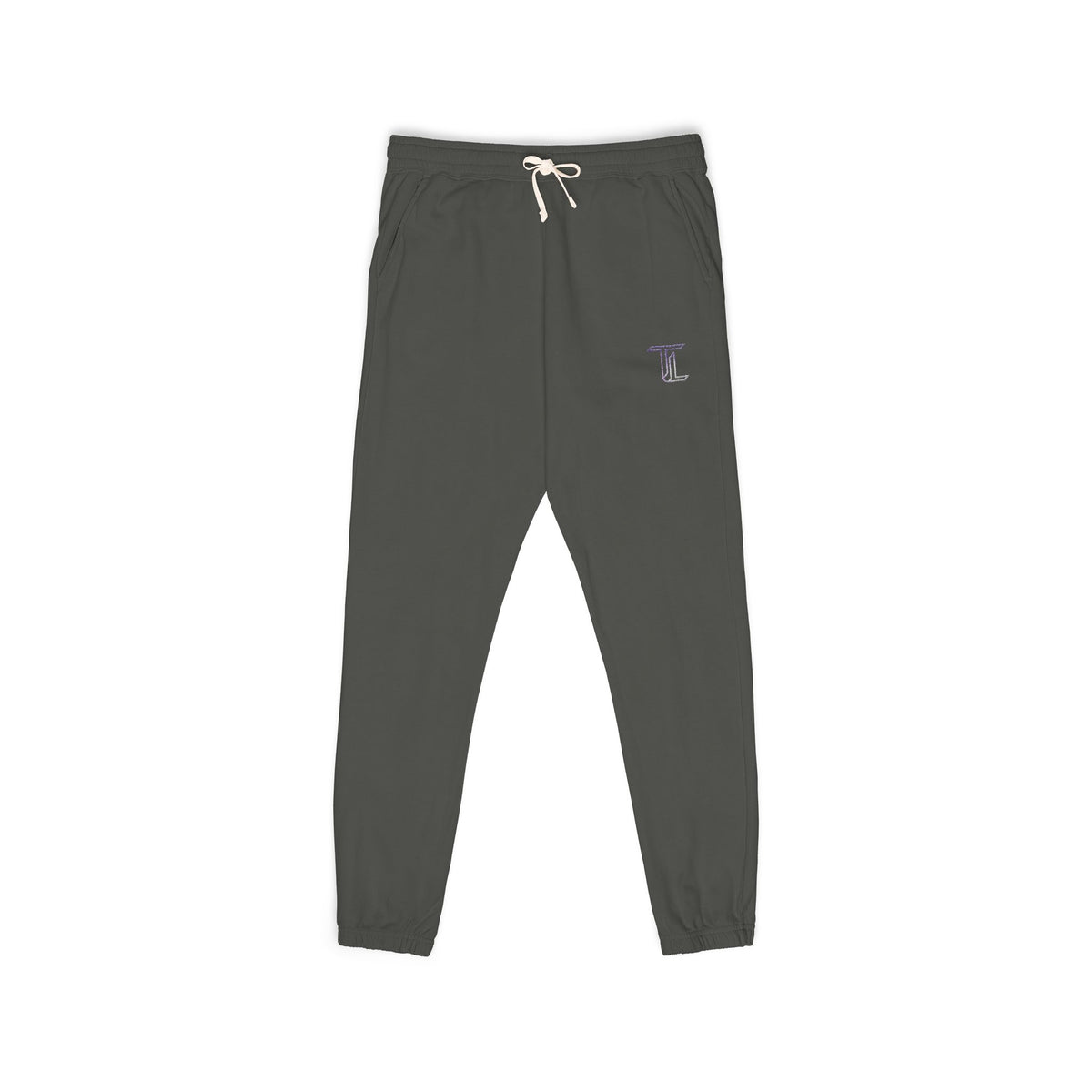 Midnight Motion Sweatpants — Small Lavender Skull Accent