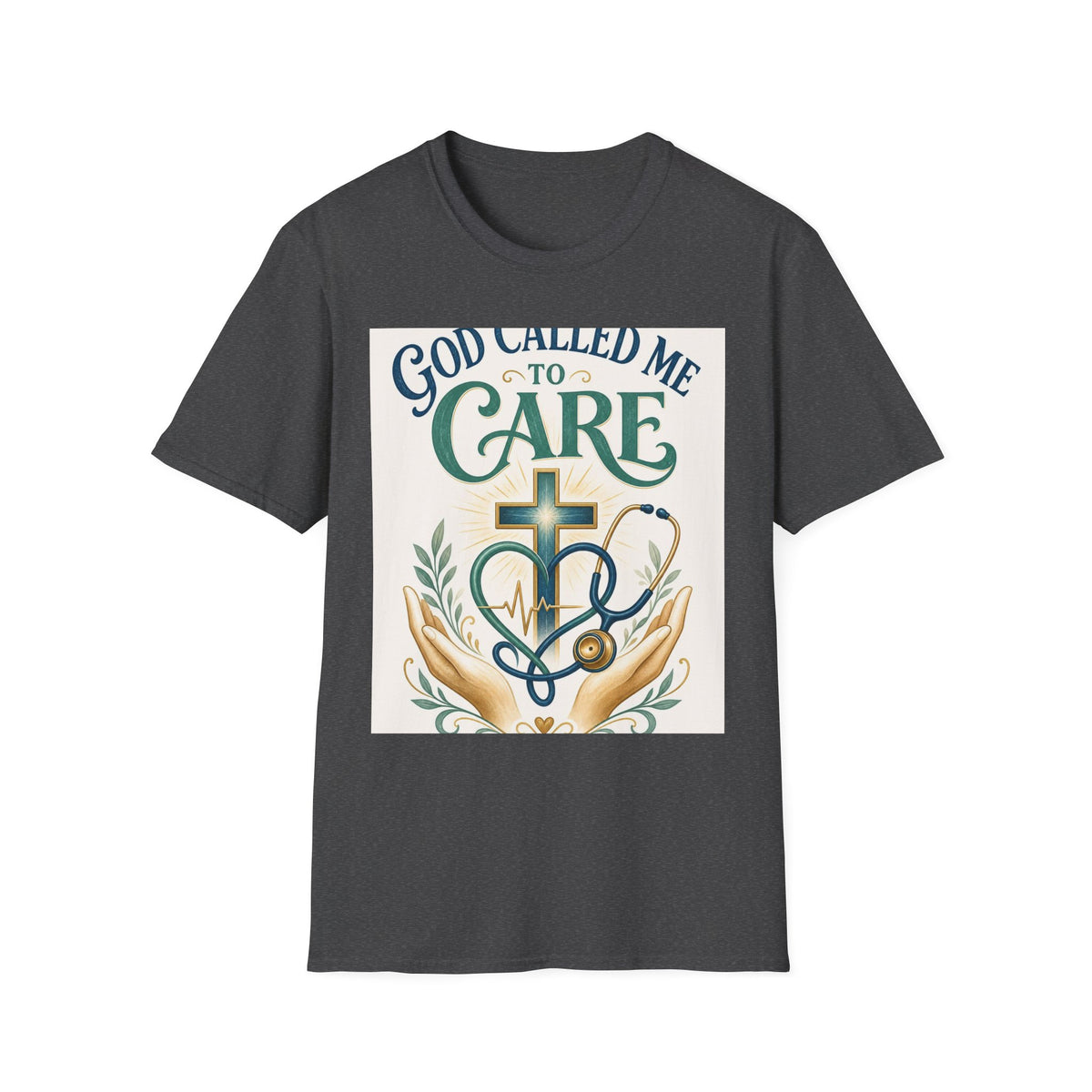 T Shirt Design Featuring Faith Inspired Care Elements