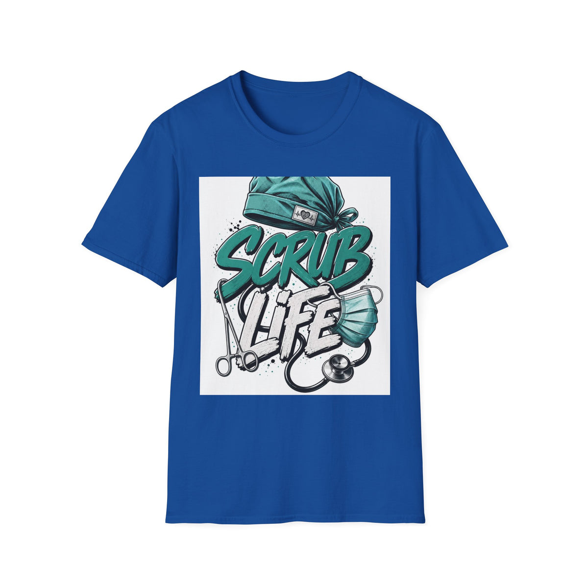 Modern Scrub Life T Shirt Design With Playful Typography