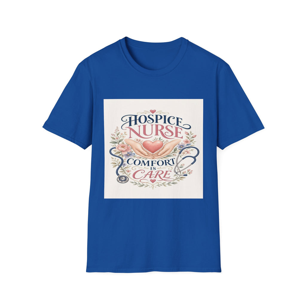 Elegant T-Shirt Design Celebrating Hospice Nurses With Compassionate Imagery- Graphic Tees