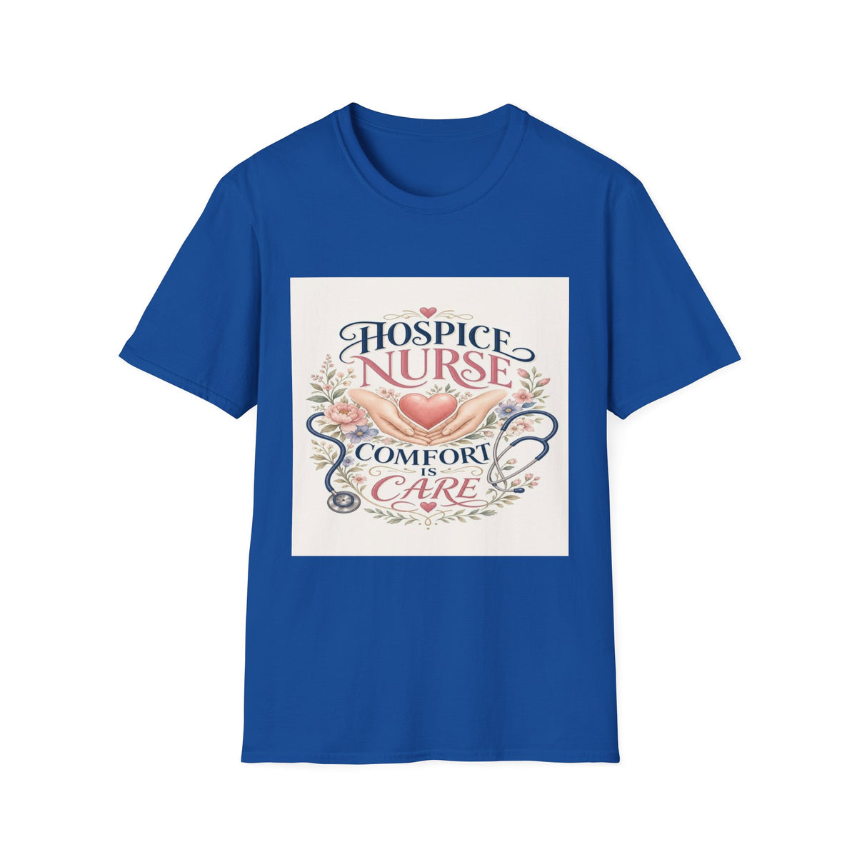 Elegant T-Shirt Design Celebrating Hospice Nurses With Compassionate Imagery- Graphic Tees