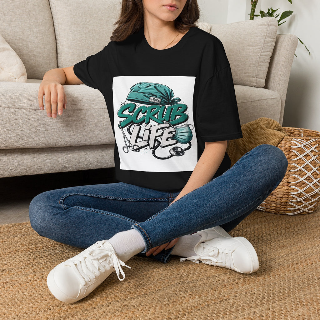 Modern Scrub Life T-Shirt Design With Playful Typography- Graphic Tees