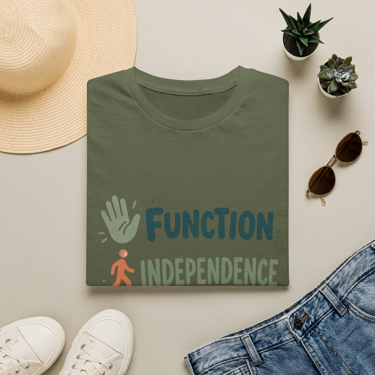 Playful Typography Featuring Function Independence Life With Icons