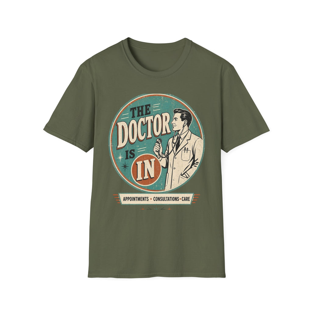 Vintage 1950s Doctor Office Graphic With Classic Badge