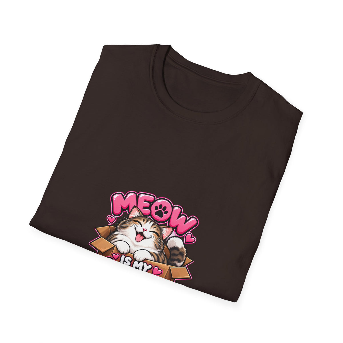 Meow Is My Love Language T-Shirt — Cute Cat Graphic Tee for Cat Lovers