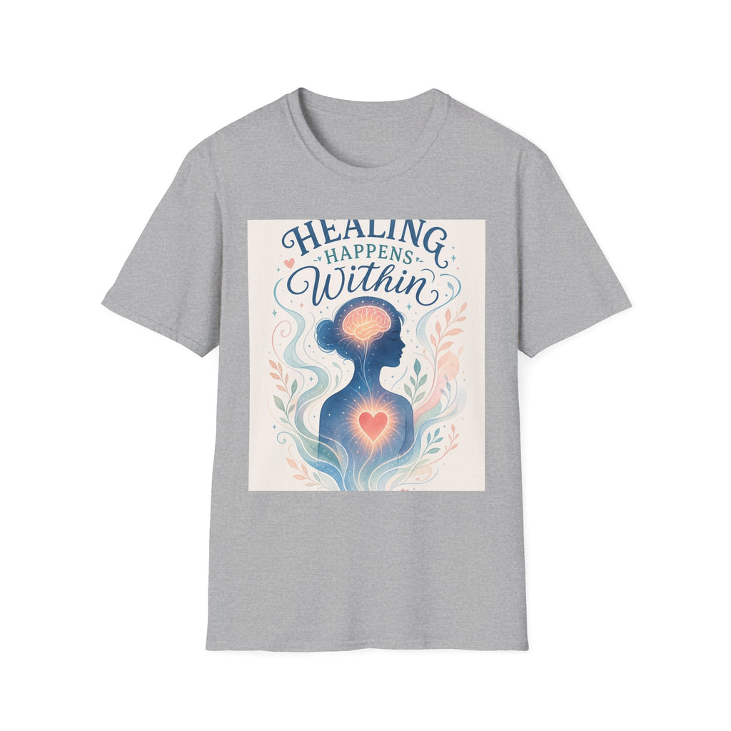 Human Silhouette With Glowing Brain And Heart Design