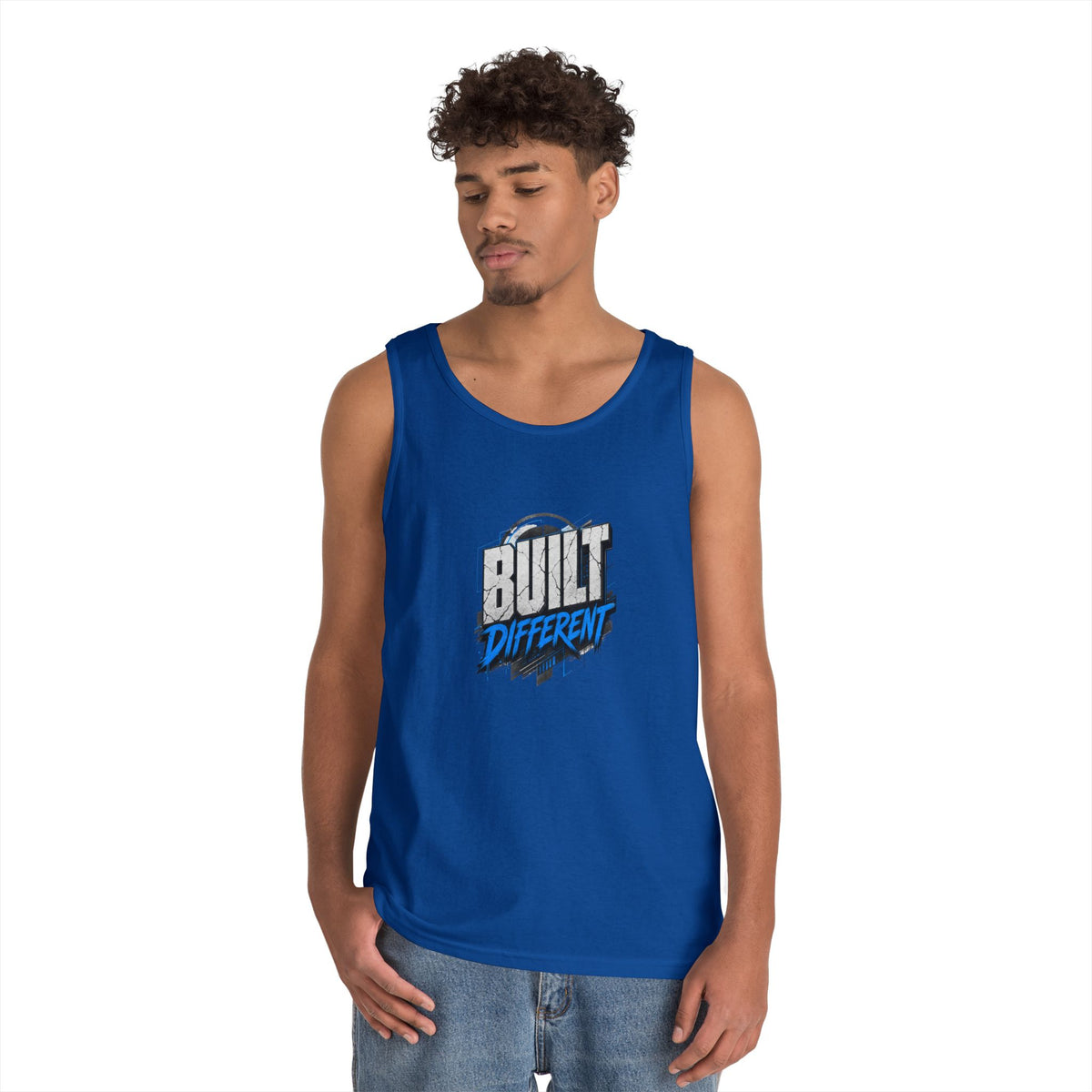 Built Different Tank Top – Graphic Motivational Workout Tee
