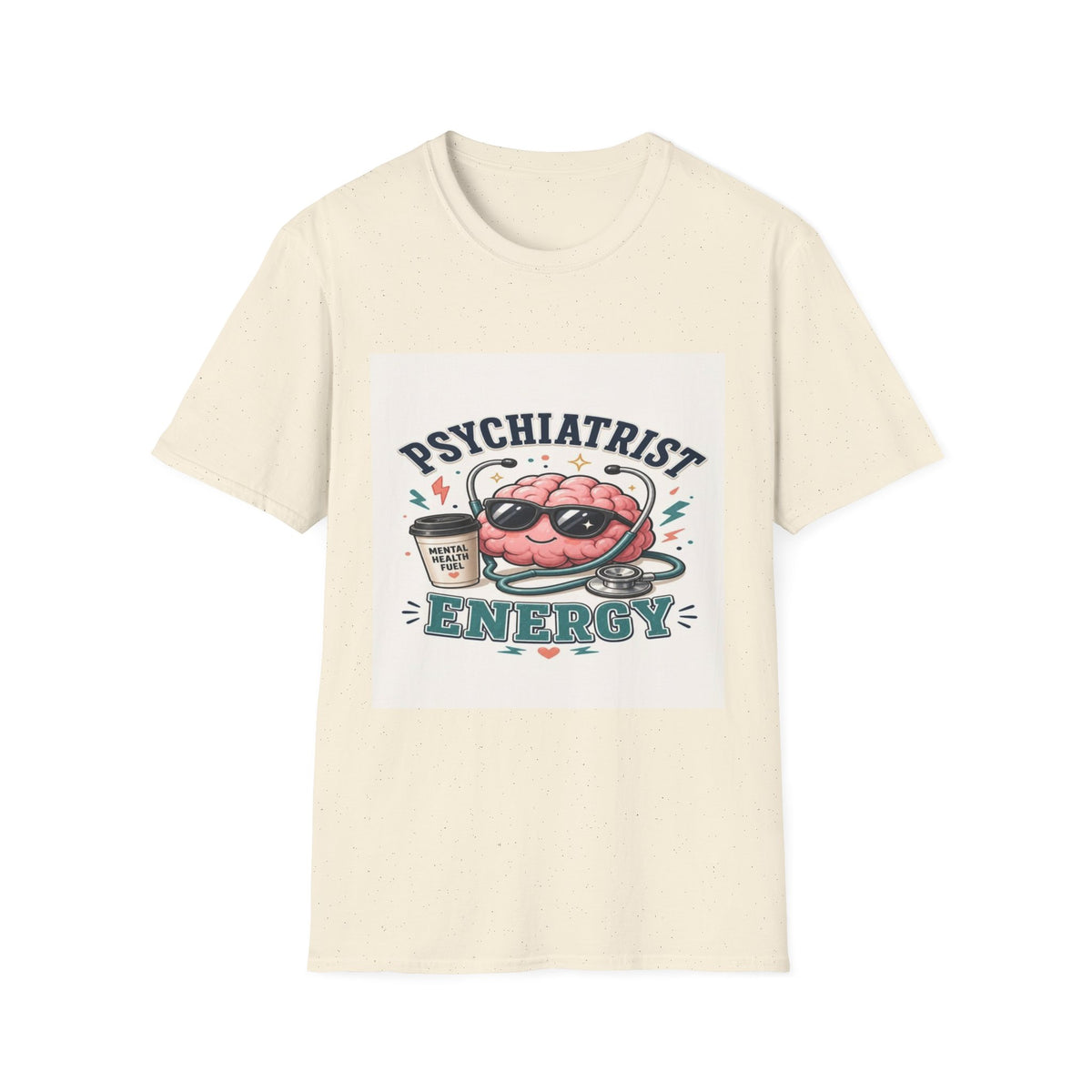 Trendy Healthcare T-Shirt Design Featuring Psychiatrist Energy Phrase- Graphic Tees