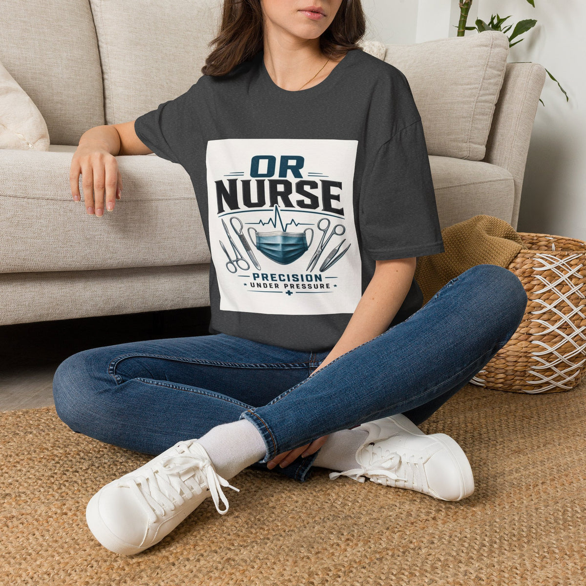 Bold T-Shirt Design Featuring Nurse Motto With Instruments- Graphic Tees