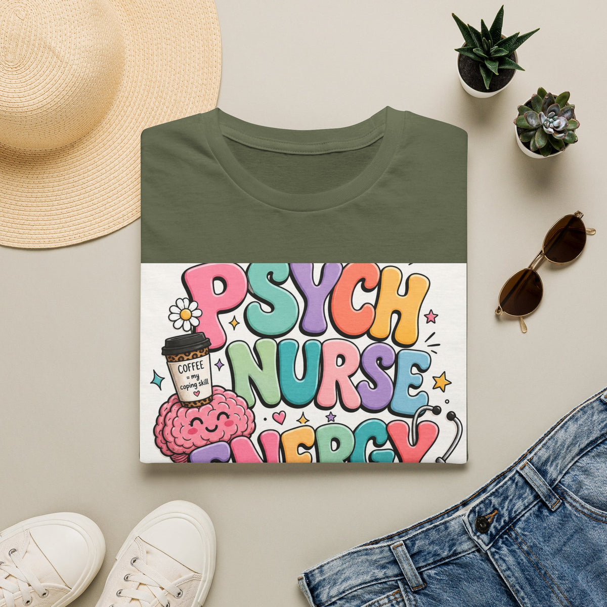 Playful Typography Design Celebrating Psych Nurse Energy