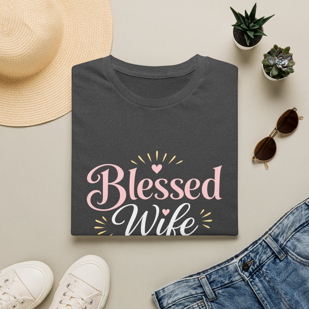 Blessed Wife Club T-Shirt — Pastel Pink 'Blessed' Graphic Tee