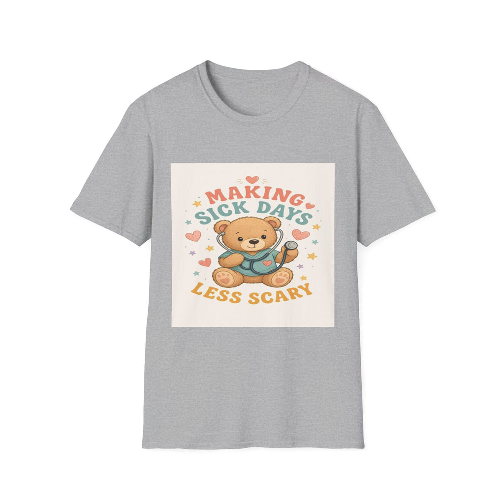 T-shirt Design Featuring Teddy Bear With Stethoscope And Stars- Graphic Tees