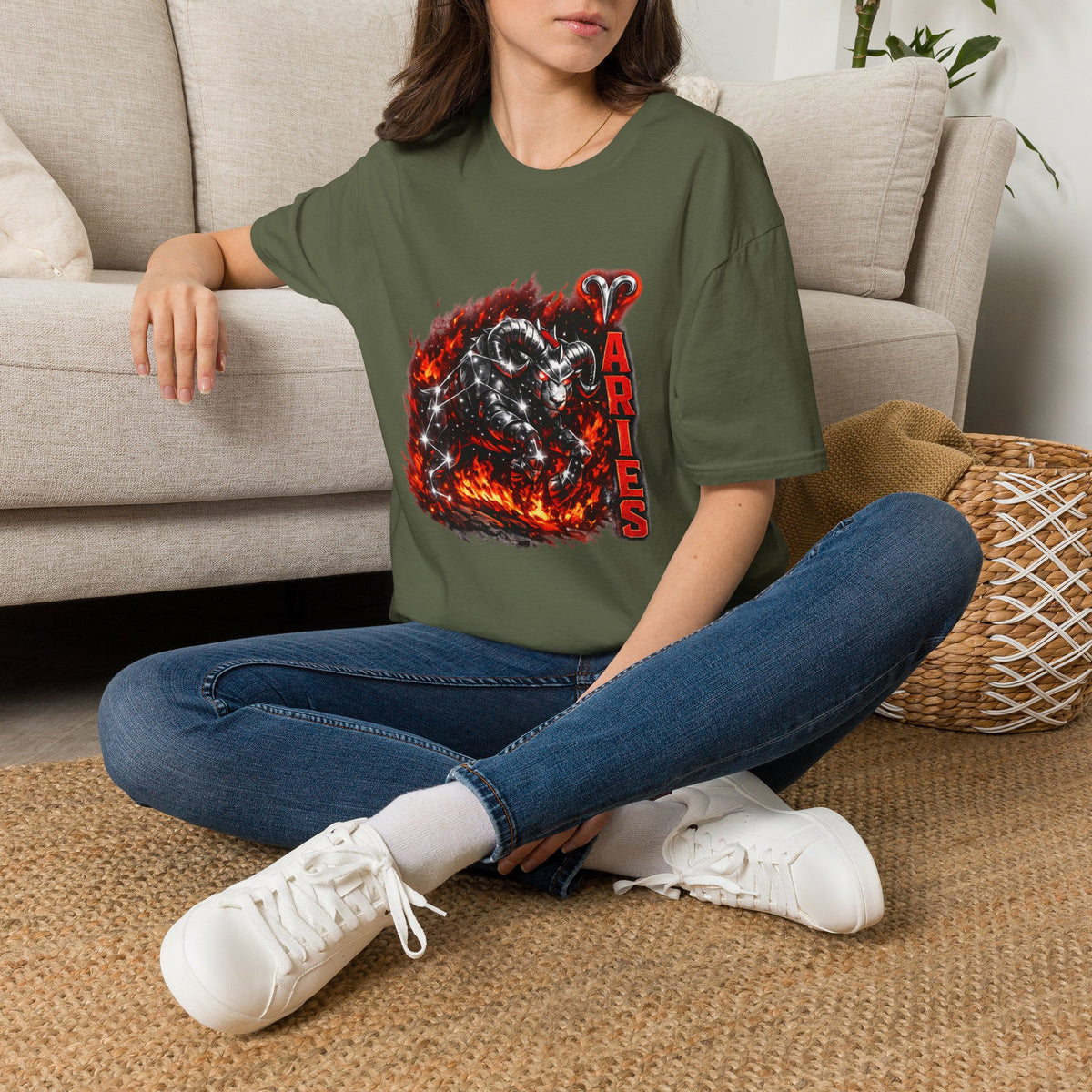 Aries Ram Zodiac T-Shirt — Fiery Ram Astrology Tee