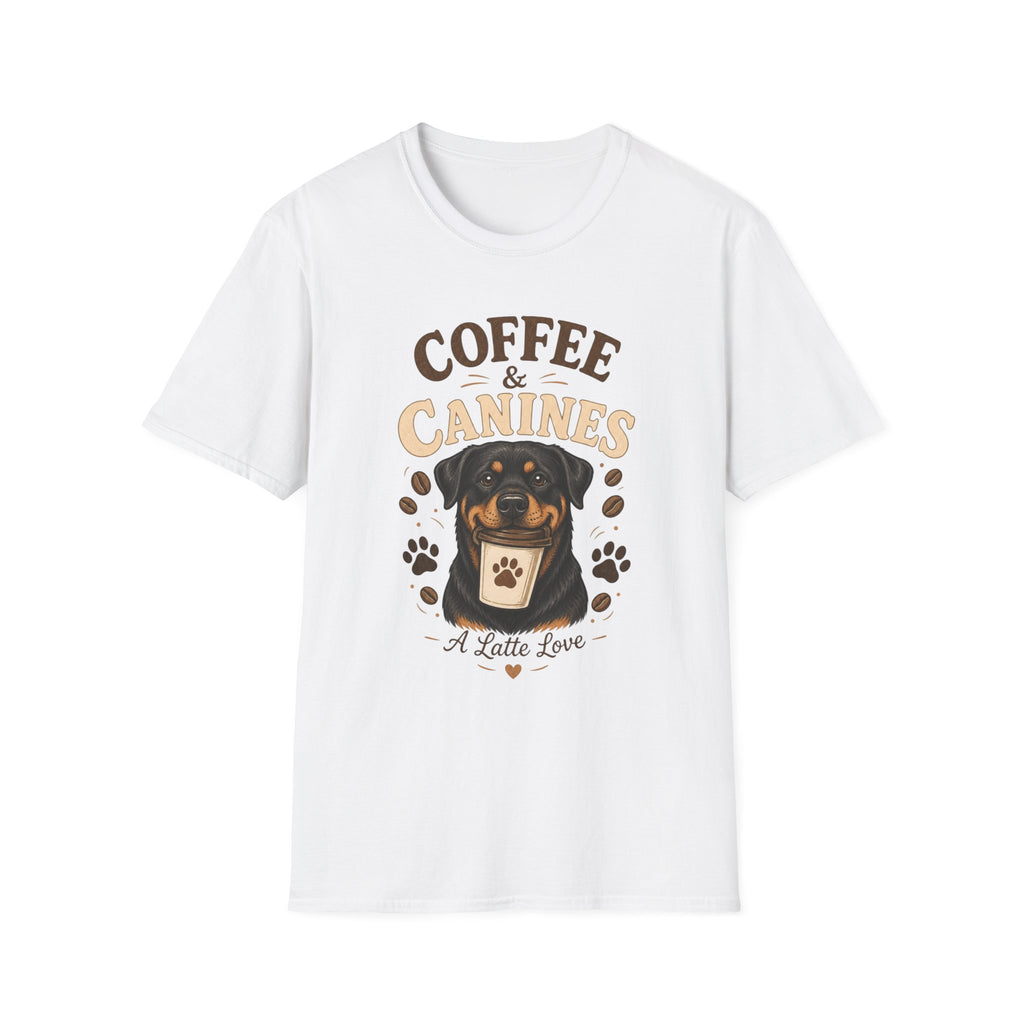 Coffee & Canines T-Shirt — Dog Lover Coffee Tee