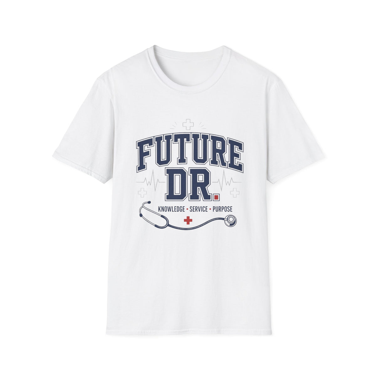 Collegiate T Shirt Design With Future Dr Text And Medical Accents