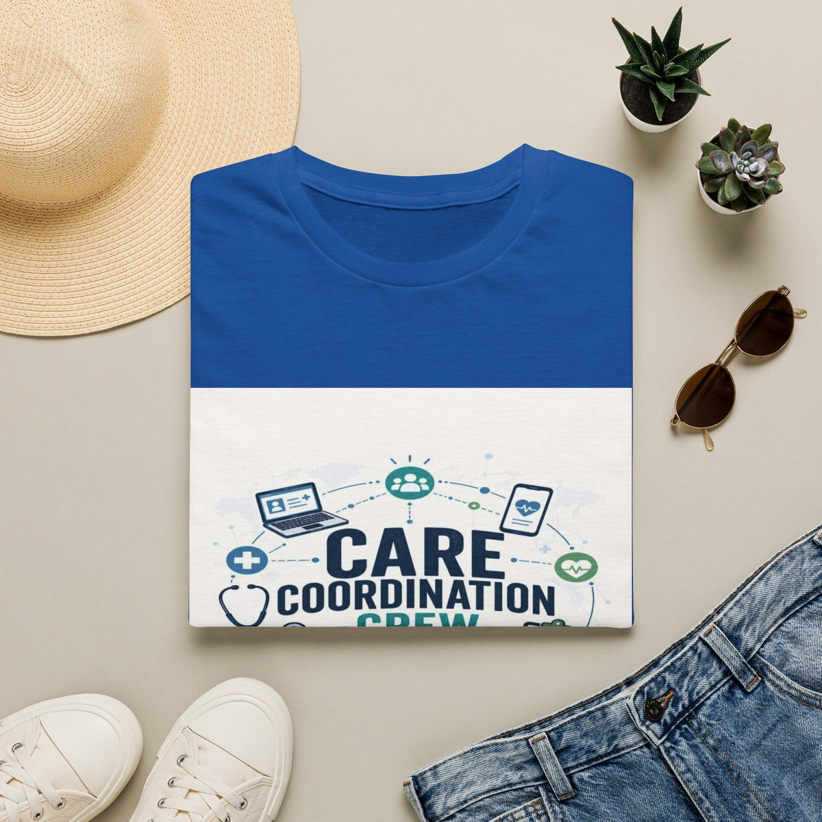 T-shirt Graphic Featuring Modern Aesthetic Care Coordination Crew- Graphic Tees