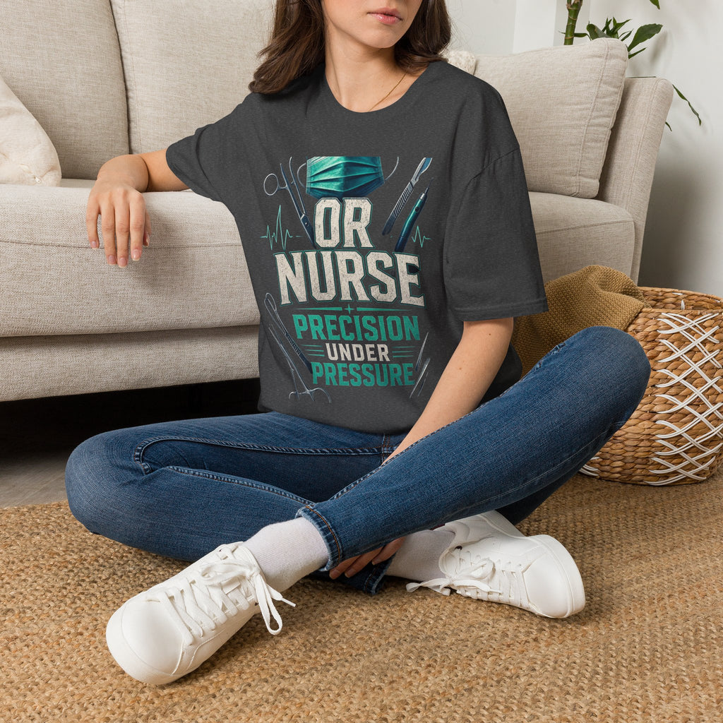 Bold Typography T Shirt Design For OR Nurse Theme