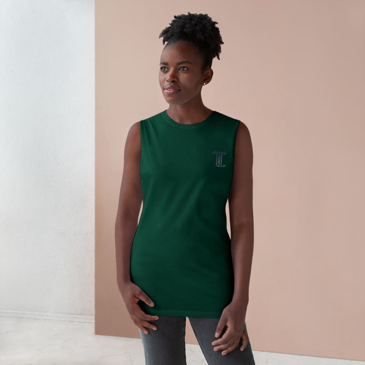 Barnard Embroidered Tank Top — Minimal College-Inspired Athletic Tank