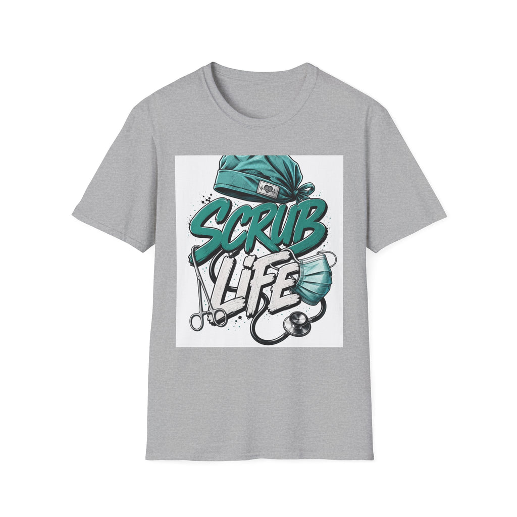 Modern Scrub Life T Shirt Design With Playful Typography