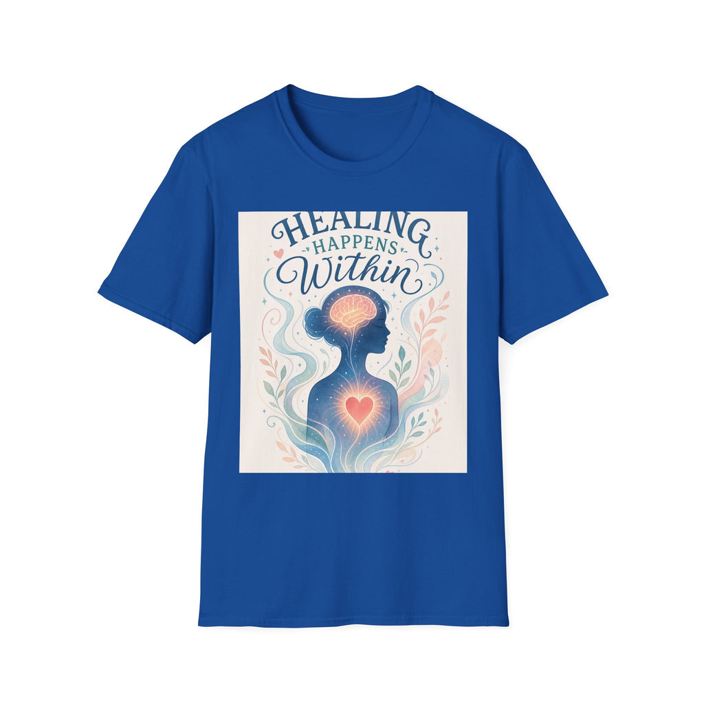 Human Silhouette With Glowing Brain And Heart Design