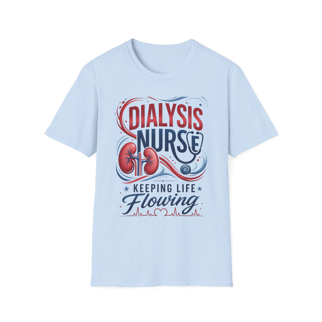 Creative T Shirt Design Celebrating Dialysis Nurses With Flowing Elements (1)