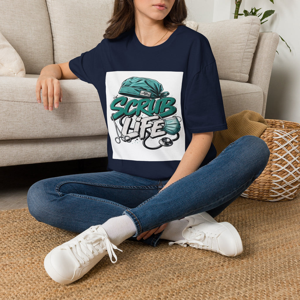 Modern Scrub Life T-Shirt Design With Playful Typography- Graphic Tees