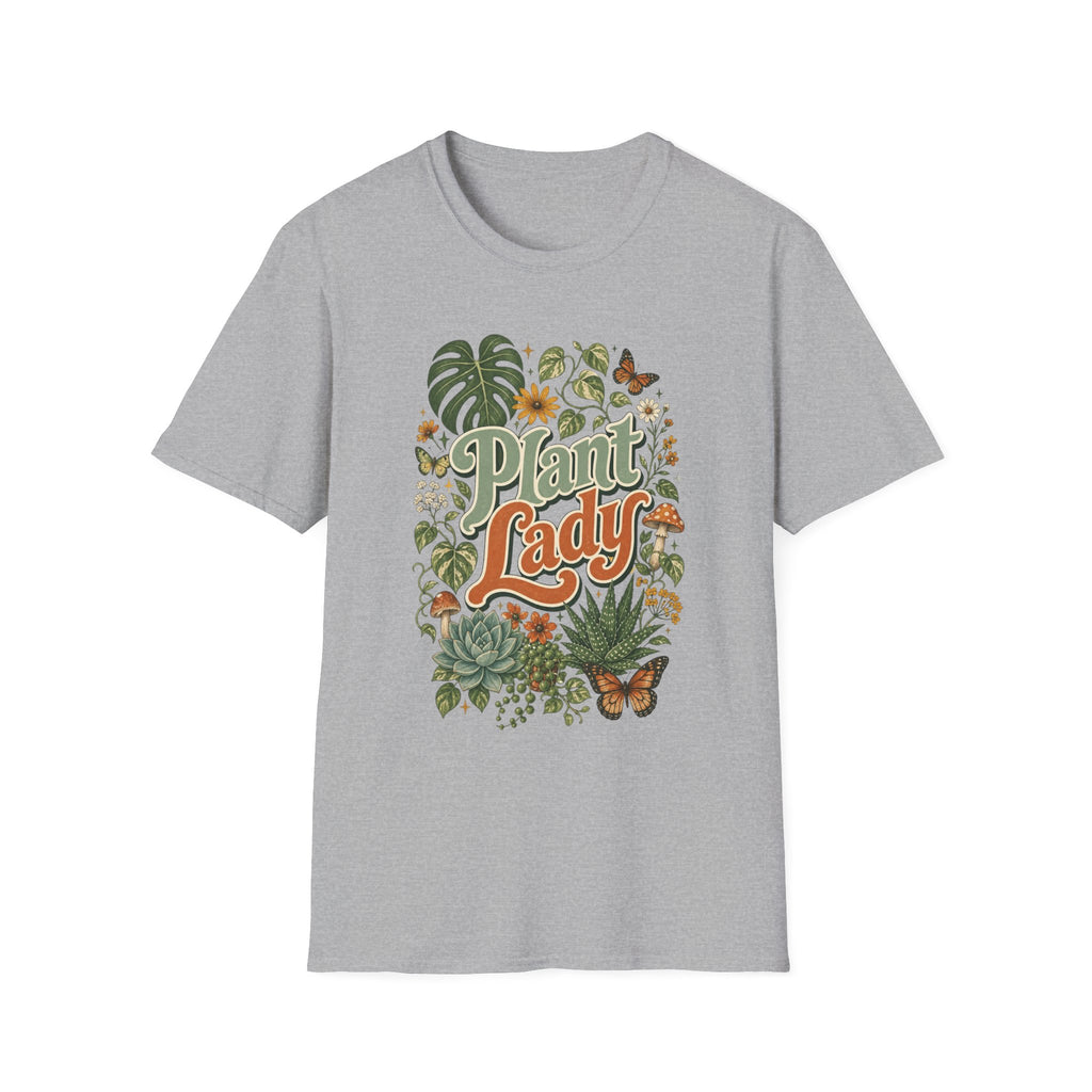 Plant Lady T-Shirt — Vintage Botanical Graphic Tee for Plant Lovers