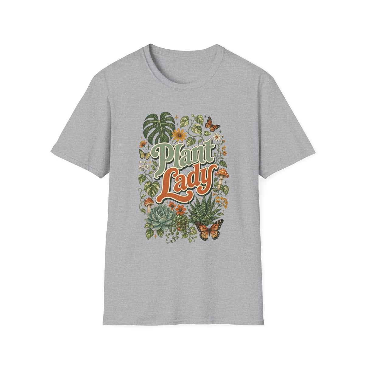 Plant Lady T-Shirt — Vintage Botanical Graphic Tee for Plant Lovers