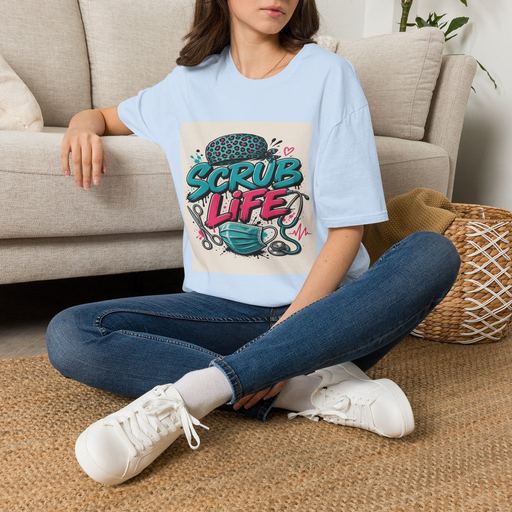 Scrub Life T-Shirt Design Featuring Bold Streetwear Typography- Graphic Tees