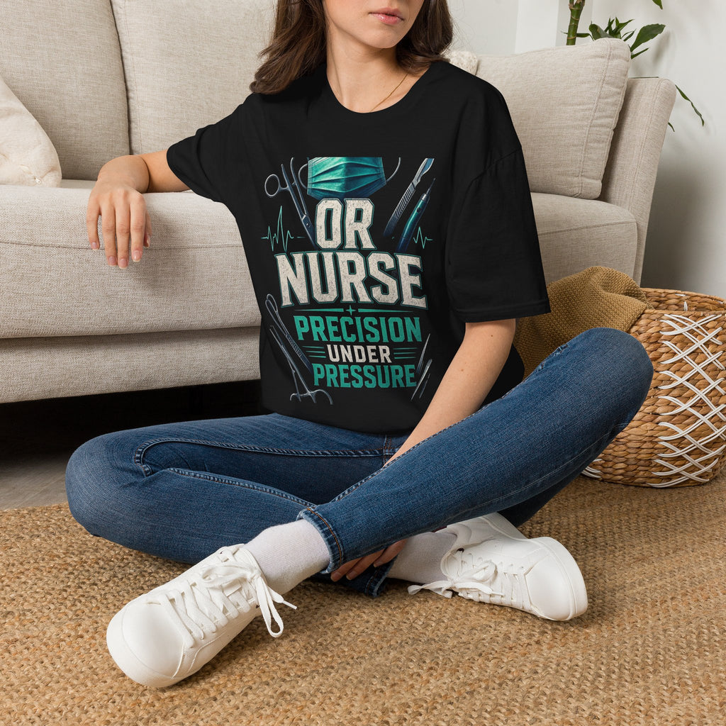 Bold Typography T Shirt Design For OR Nurse Theme