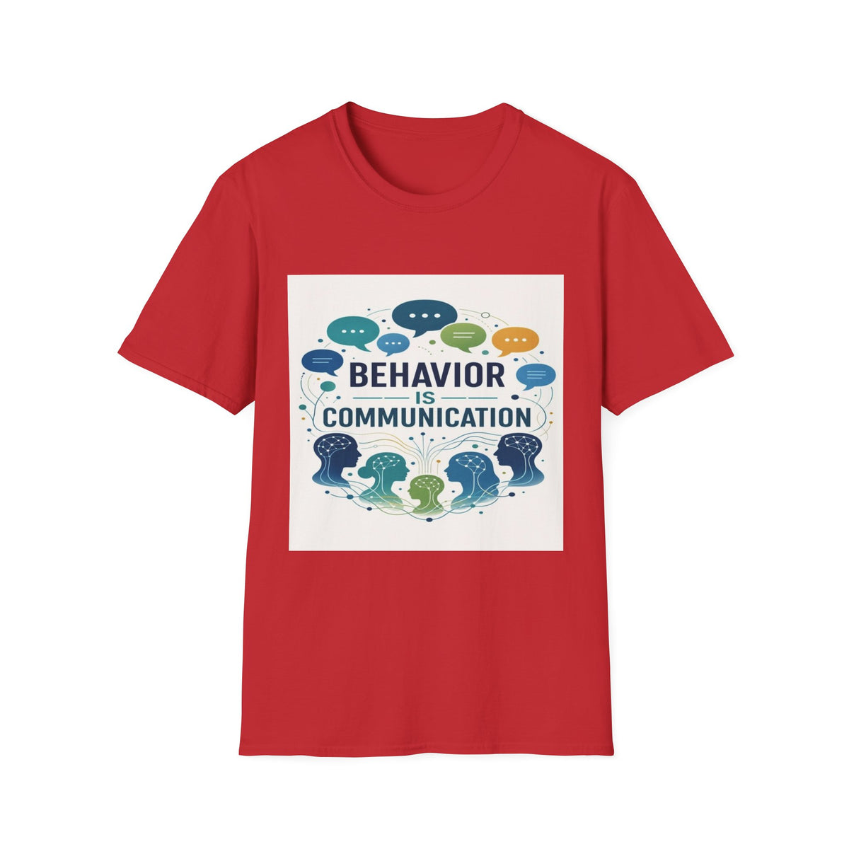T-shirt Design Featuring Bold Phrase Surrounded By Colorful Speech Bubbles- Graphic Tees